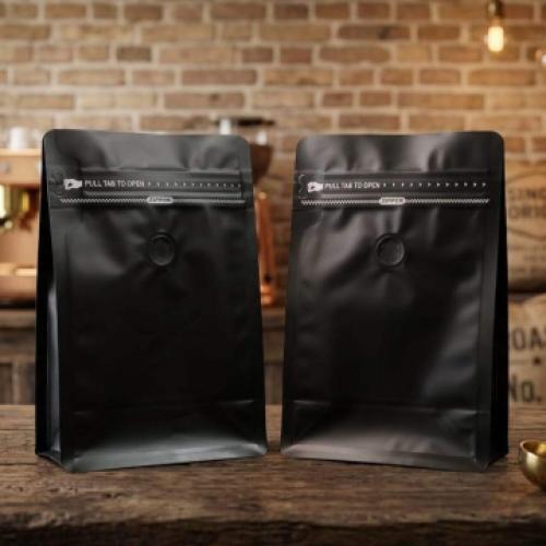 Empaque Bolsa Cafe 1 libra 13.5*26+7.5cm Negro