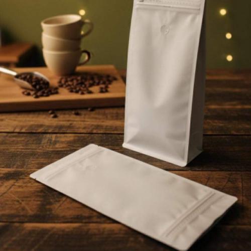 Empaque Bolsa Cafe 2 libra 15*32.5+10cm Blanco