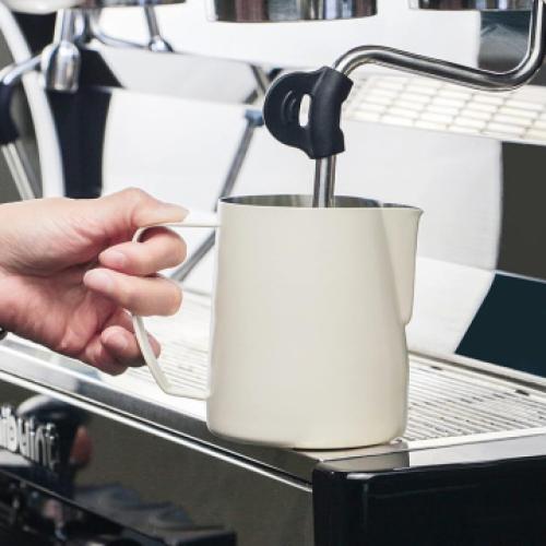 Hogar Cocina Taza de Cafe Latte Art 600 ml con aguja (color blanco)